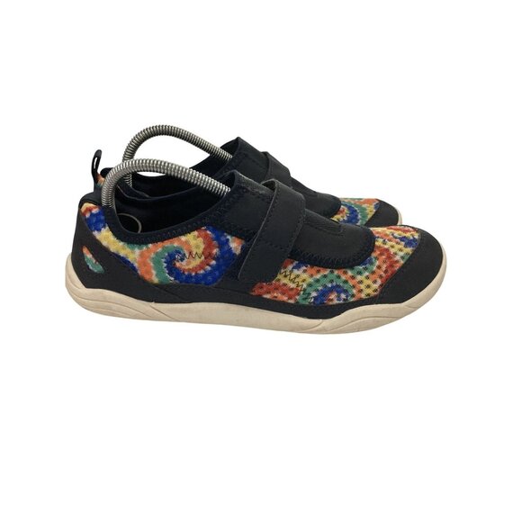 Lands End Youth Size 6M Colorful Swirl Sneakers hook loop Strap  Mesh Upper - Picture 6 of 8